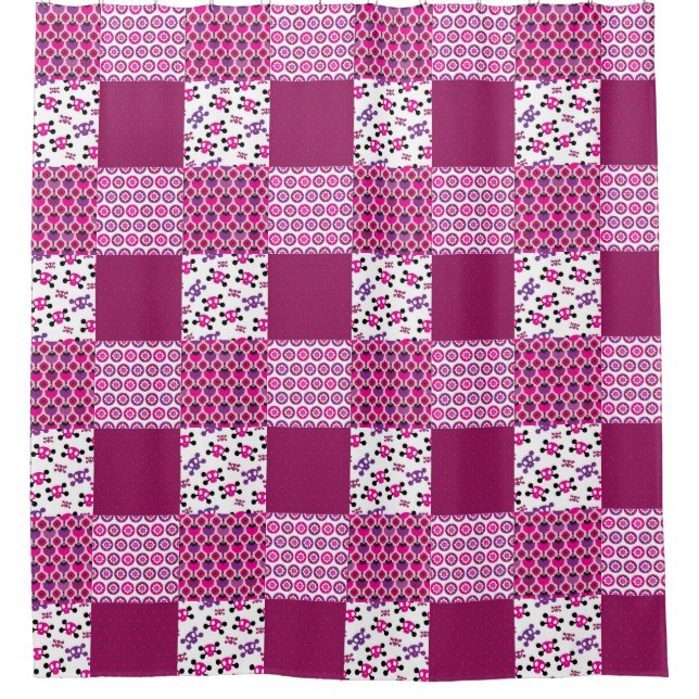 Retro flower skull polka dot (Front)