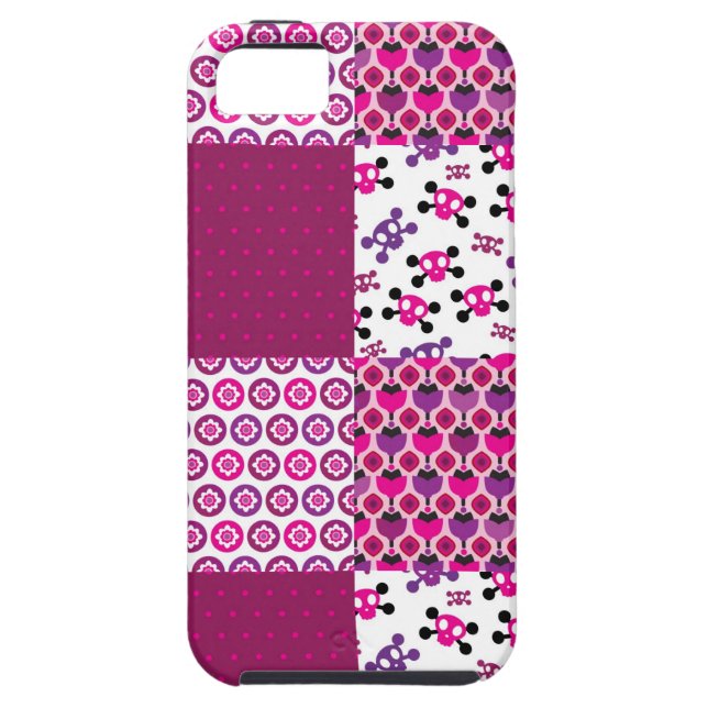 Retro flower skull polka dot Case-Mate iPhone case (Back)