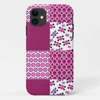 Retro flower skull polka dot