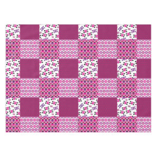 Retro flower skull polka dot tablecloth