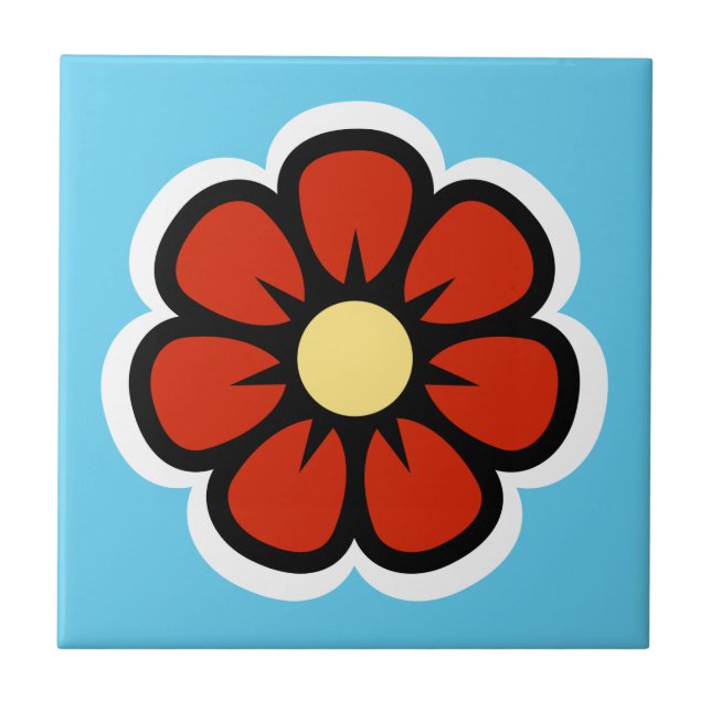 Retro Flower Tile (Front)