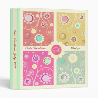 Retro Flowered Colour Block Album / Binder
