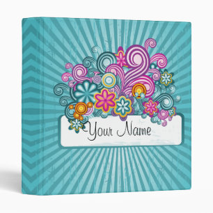 Retro Flowers Binder