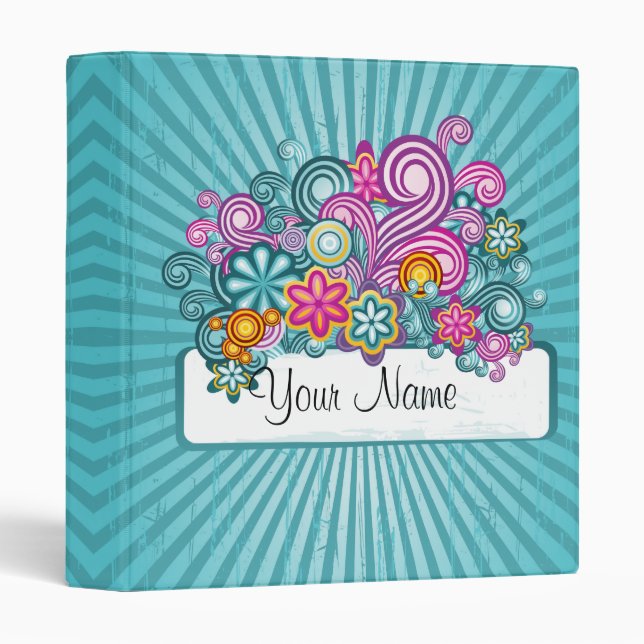 Retro Flowers Binder (Front/Spine)