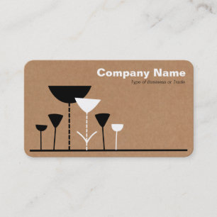 Retro Flowers - Cardboard Box Background Business Card