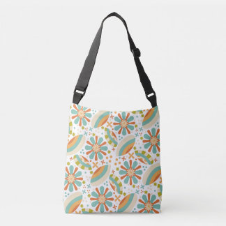 Retro flowers crossbody bag