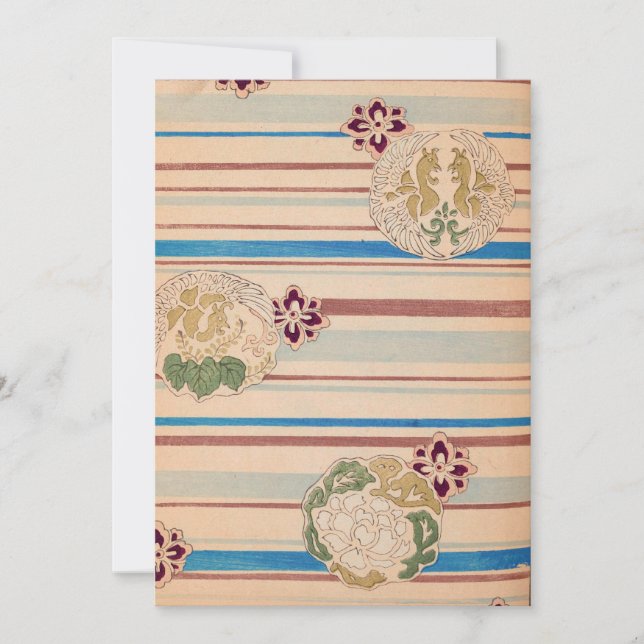 Retro Flowers Invitation (Front)