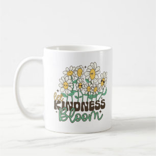 Retro Flowers Let Kindness Bloom Coffee Mug