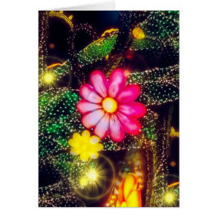 Retro Flowers Neon Lights