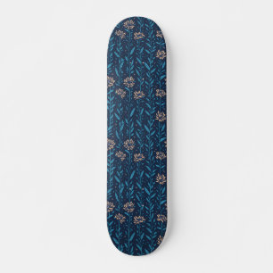 retro flowers pattern skateboard
