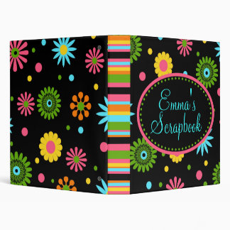 Retro Flowers Photo Album Scrapbook BInder