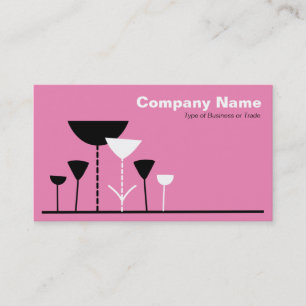 Retro Flowers - Pink Business Card