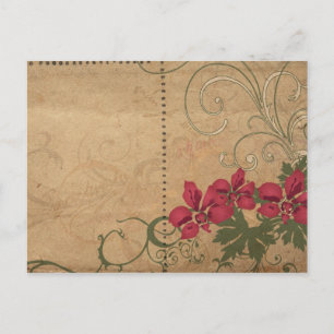 Retro flowers Postcard