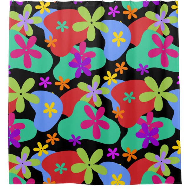 Retro Flowers seamless pattern coloured (Front)