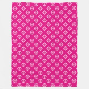 Retro Flowers seamless pattern white transparent Fleece Blanket