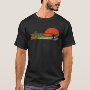 Retro Fly Fishing Brook Trout By Black Fly T-Shirt