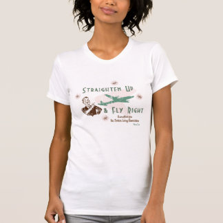 Retro 'Fly Right" Distressed T-Shirt