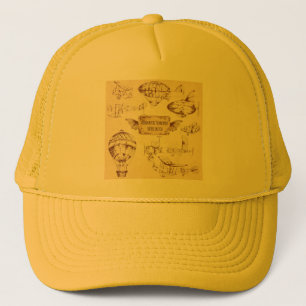 Retro Flying Fleet Antique Aviation Travel Gift Trucker Hat