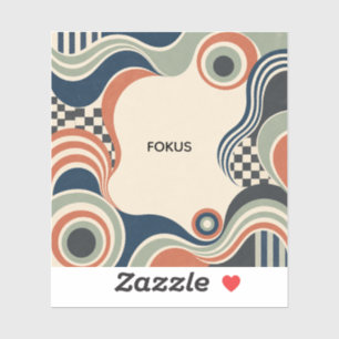 Retro Focus Vinyl Sticker – 70s Geometry