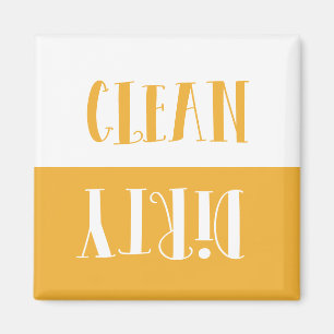 Retro font Clean or Dirty dishwasher Magnet