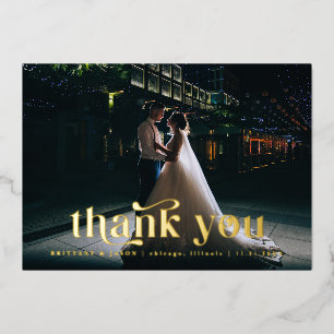 Retro Font Wedding Thank You