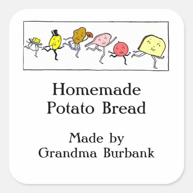 Retro Foods Custom Baking or Canning Sticker (Front)