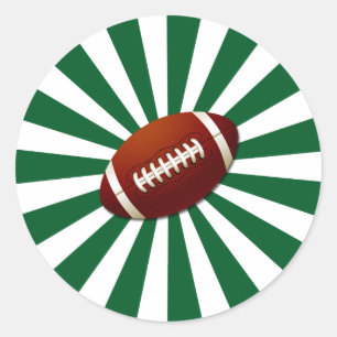 RETRO FOOTBALL CLASSIC ROUND STICKER