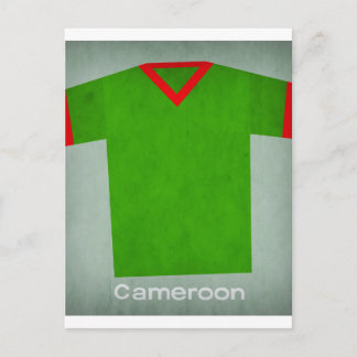 Retro Football Jersey Cameroon Postcard