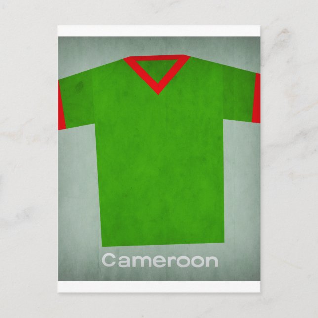 Retro Football Jersey Cameroon Postcard (Front)