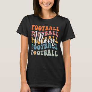 Retro Football Mom Life Fantasy American Football  T-Shirt