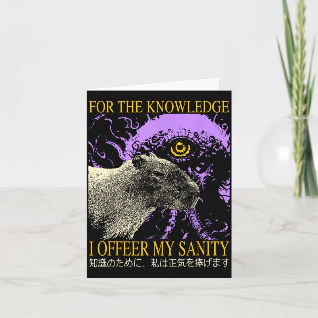 Retro For The Knowledge I Offer My Sanity Japanese Card (Front)