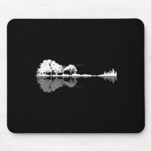 Retro Forest Funny Nature Guitar Clic Music  Mouse Pad