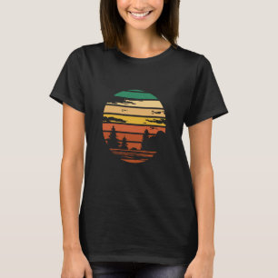 Retro Forest Mountains Camping Hiking Climbing T-Shirt