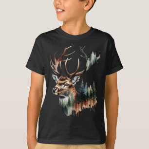 Retro Forest Trees Outdoors Nature Hiking Wildlife T-Shirt