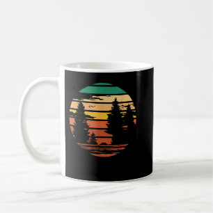 Retro Forest Wildlife Trees Outdoor Nature Coffee Mug