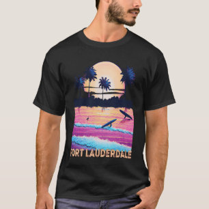 Retro Fort Lauderdale Florida Souvenir Surf T-Shirt