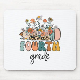 Retro Fourth Grade Teachers Leopard Ck To School S Mouse Pad
