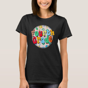 Retro Fourth Grade Team 4th Grade Back To School T T-Shirt