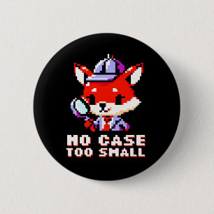 Retro Fox Detective: 8-Bit Whimsy 2 Inch Round Button