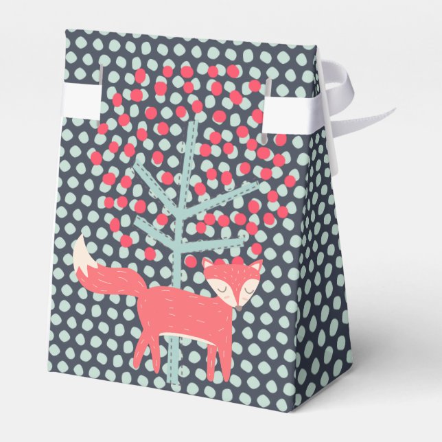 Retro Fox Favor Box (Back Side)