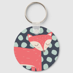 Retro Fox Keychain
