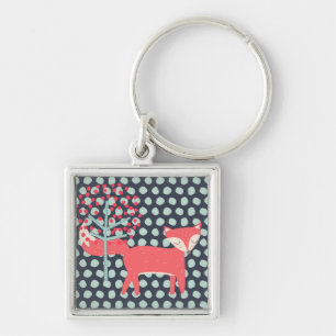 Retro Fox Keychain