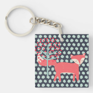 Retro Fox Keychain