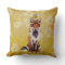 Retro Fox & Little Bird Pillow