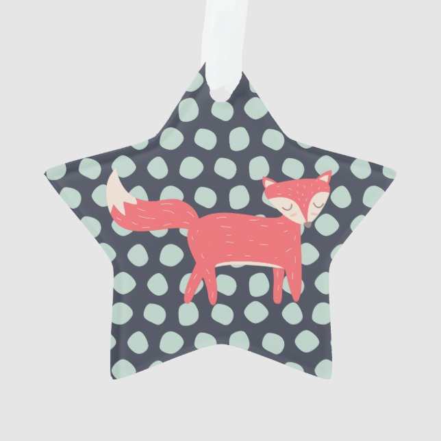 Retro Fox Ornament (Back)