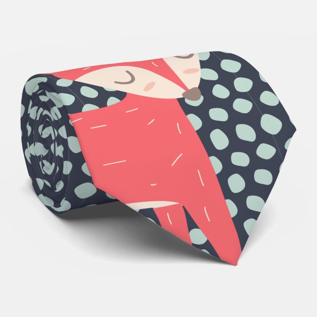 Retro Fox Tie (Rolled)