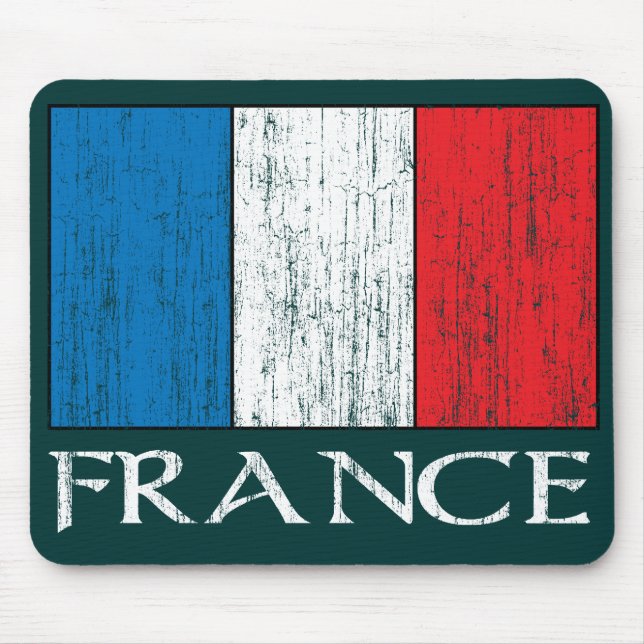 Retro France Flag mousepad (Front)