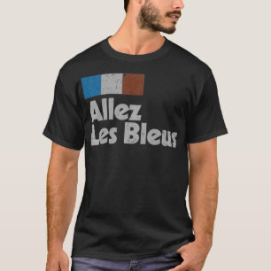 Retro France Soccer 2018 French Flag ALLEZ LES BL T-Shirt