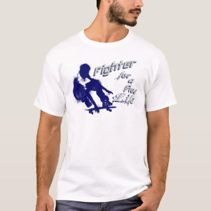 Retro Freedom Fighter for a Free Life Skater T-Shirt