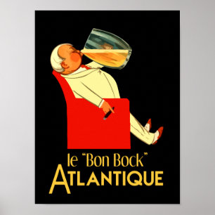Retro French Beer ad Le Bon Bock (new) Poster